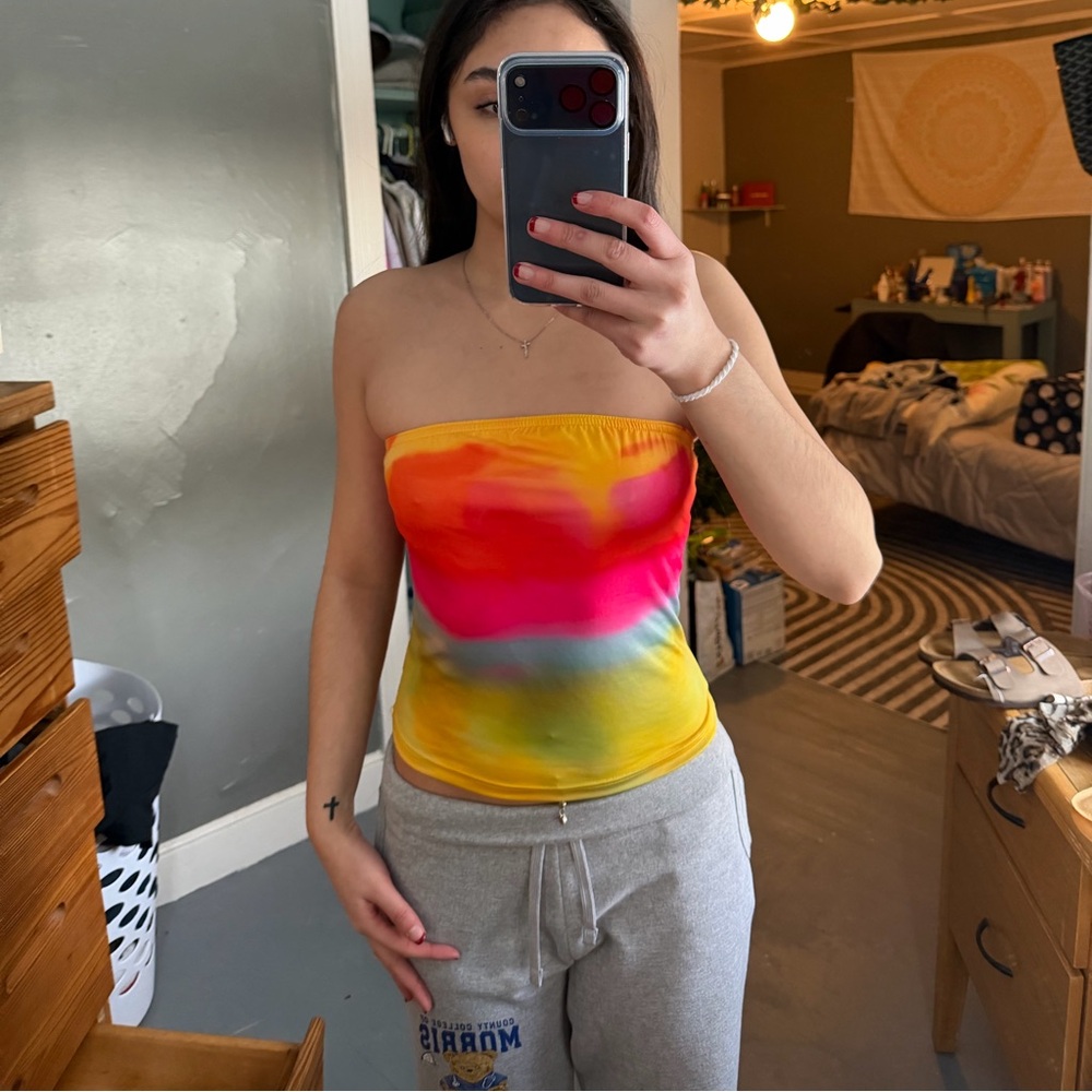 Vibrant Multicolor Tube Top